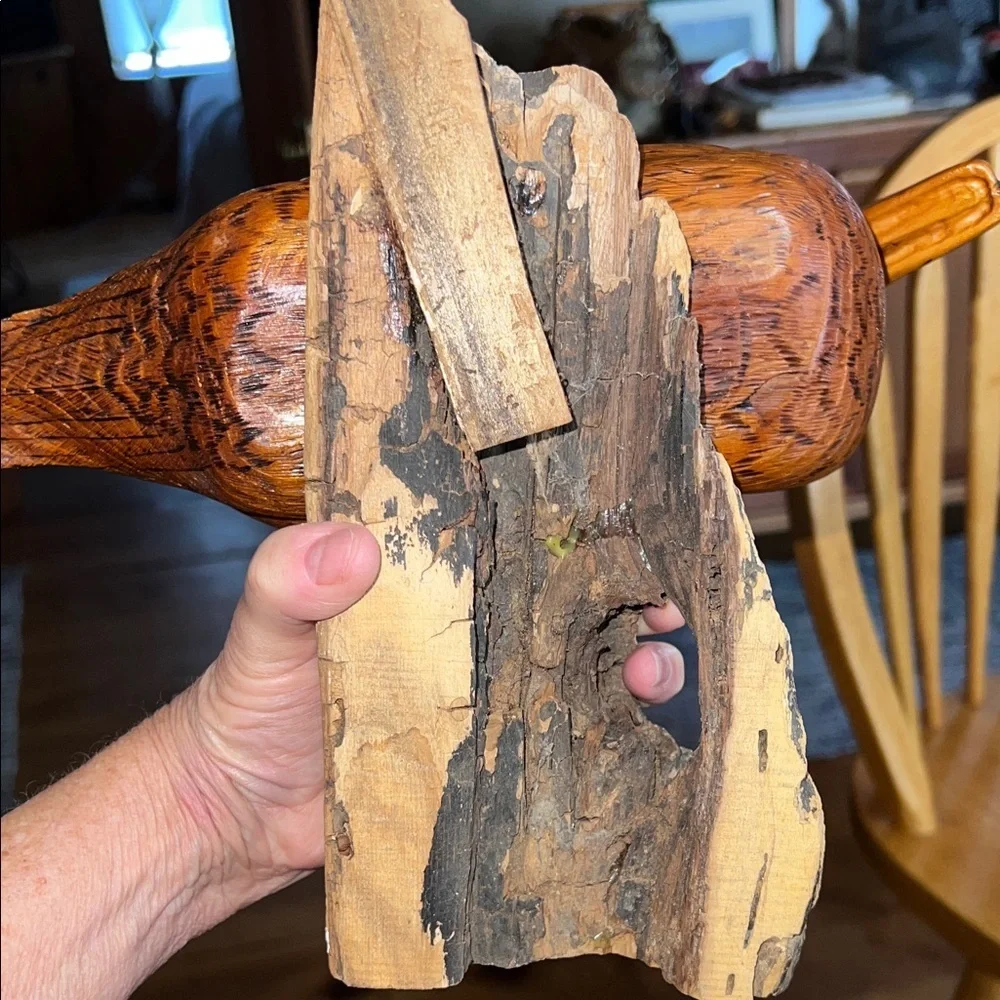 Vintage Handcrafted Wooden Duck Figurine